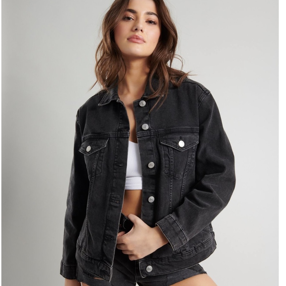 GARAGE Boyfriend Fit Women's Black Denim Jacket